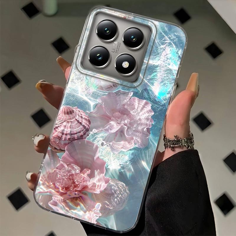 Summer Seashell Seaside Wave Beach Girls Women Phone Case For Xiaomi 14T 13T Pro 14Tpro 11 Lite 5G NE Shockproof Fundas Cover