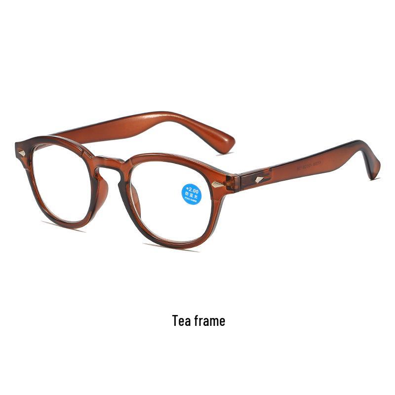 High-End Retro Blue Light Blocking Reading Glasses for Men and Women: Trendy and Youthful Design for Middle-Aged and Elderly