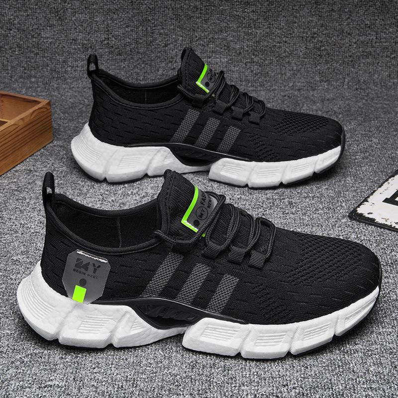 2025 New Unisex Platform Sneakers Lightweight and Breathable Fly Woven Running Shoes for Men Mesh Comfort Tennis Shoes for Women