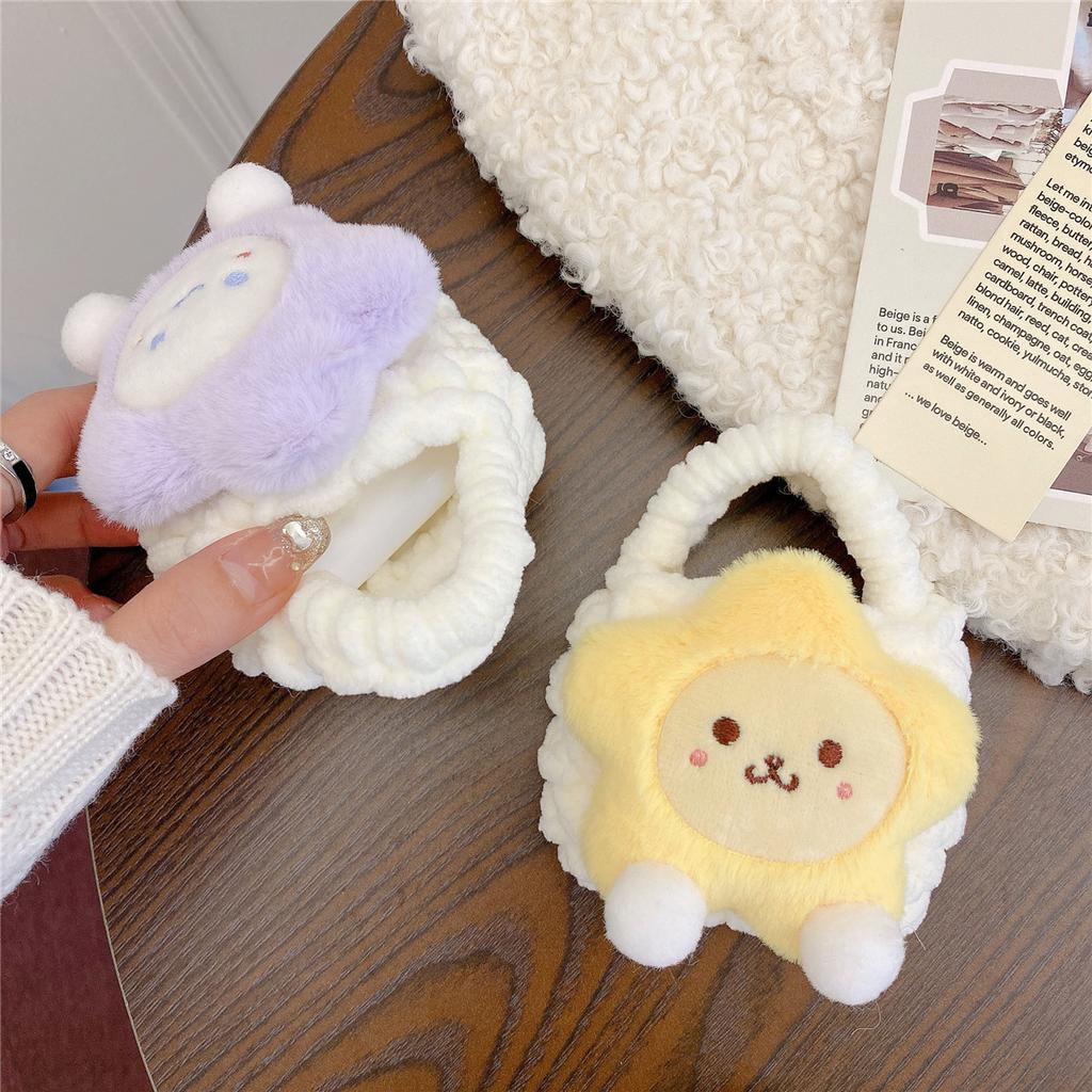 Autumn and Winter Plush New Application Apple AirPods 1 Generation Bluetooth Headset Case Pro1 Headset Bag Universal 1st Generation