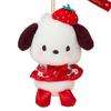 Sanrio Mascot Holder (Ichigo Shimbun 50th Anniversary) Pochacco, Polyester, Nylon, Steel, Ages 6 and Up, Toy Strap, 839043