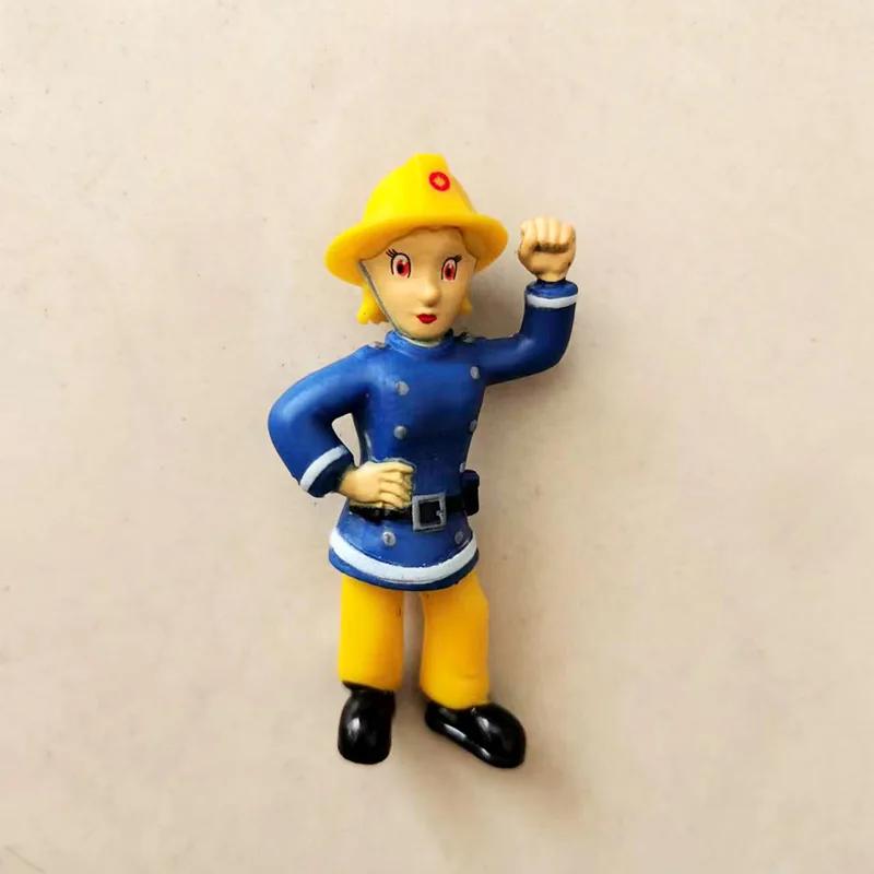 9 Peças/lote Bombeiros 4-6cm Figura Brinquedo Sam Bombeiros Oficial Steele Penny Norman Pequeno Mini Modelo Brinquedos Moda Presente projetado para Crianças