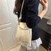 New tassel trendy retro shoulder bag new summer popular vertical casual mobile phone bag messenger bag