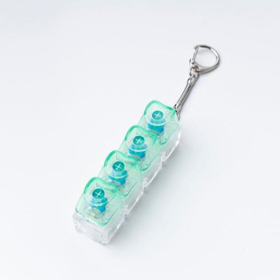 Keyboard Fidget Toy Realistic Clicking Sound Keychain with Compact Keyboard Design Stress Relief Key Chain Bag Accessories