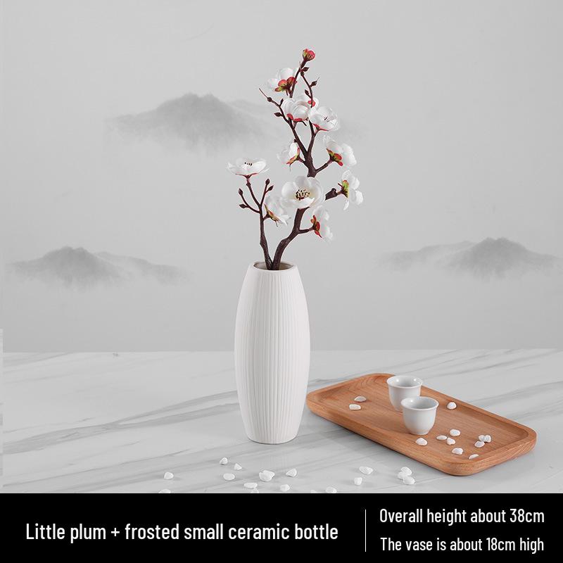 Wintersweet Bonsai Arrangement: Artificial Plum & Peach Blossom Branches for Indoor Living Room Decor