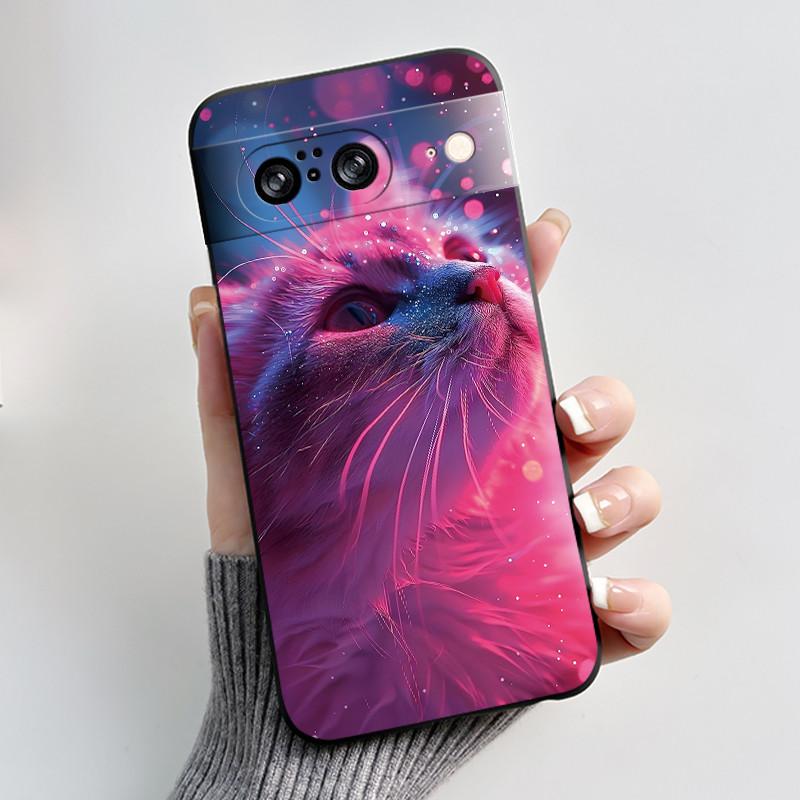 Casing For Google Pixel 8 Pro 8A Case Aesthetic Fashion Cute Cat Soft Silicone Shockproof Back Cover Ultra Slim Thin Phone Case
