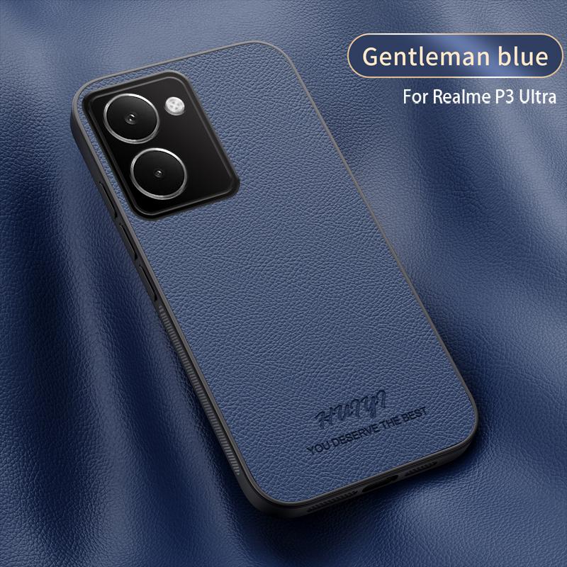 

Розкішний Бізнес Шкіряний М який Каркас Магнітна Кришка Для Realme P3 Ultra P3Ultra Чохли Для Телефонів Capa Realme P3 Ultra синій