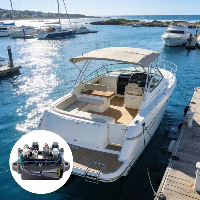 High Quality Angle Trim Control For Boat Outboards Protected 3 Terminal Design ABS Metal Build 12V Electrical Part