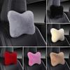 Durable Plush Car Headrest Warmth and Comfort Universal Plush Cushion Neck Rest for Winter