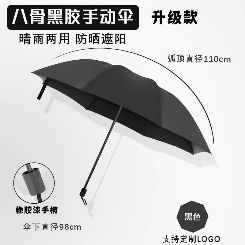 Umbrella Logo Printing Pattern Advertising Umbrella Fixed Parasol Sunscreen Vinyl UV Protection Folding Umbrella