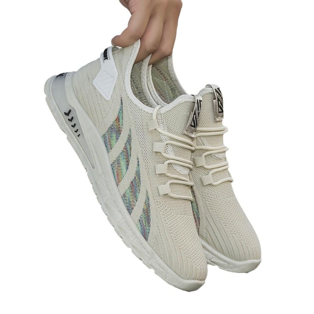 Neue Herrenschuhe beliebt große Größe atmungsaktiv Fly-Weben Mode lässig dicke Sohle leichtgewichtige Lauf-Sportschuhe trendige Schuhe