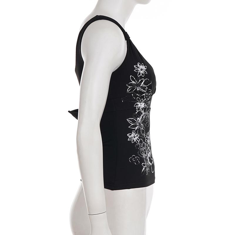 Papillon Floreale Nero Sottoveste Dimagrante da Donna Primavera/Estate 2026