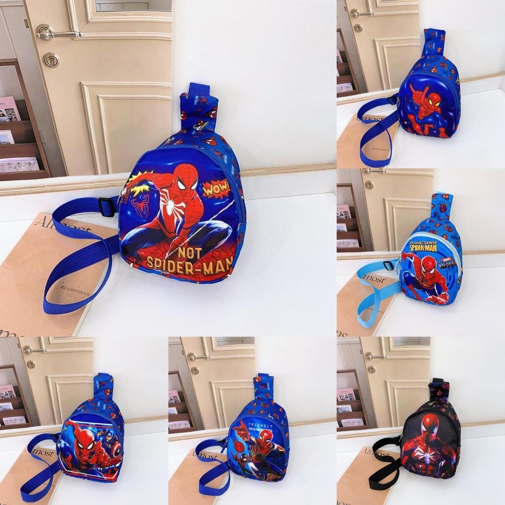 Childrens Spiderman Single Shoulder Crossbody Chest Bag With Nylon Breathable