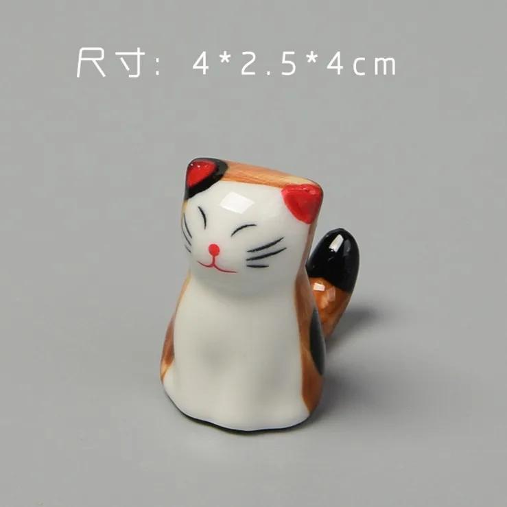 1pc Ceramic Cute Chopstick Holder Tableware Japanese Style Underglaze Restaurant Simple Oval Spoon Bracket Utensil for Kitchen