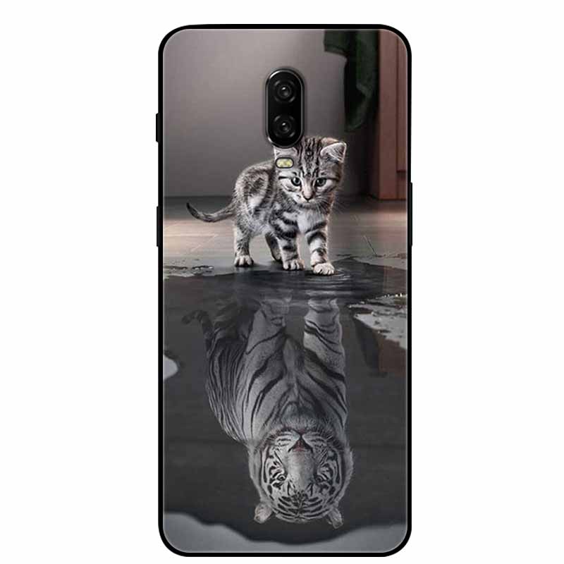 For Oneplus 6T Case Silicone Lovely TPU Soft Phone Cover for One Plus 6 6T Protective Back Shells oneplus6T Cute Cats Funda Capa