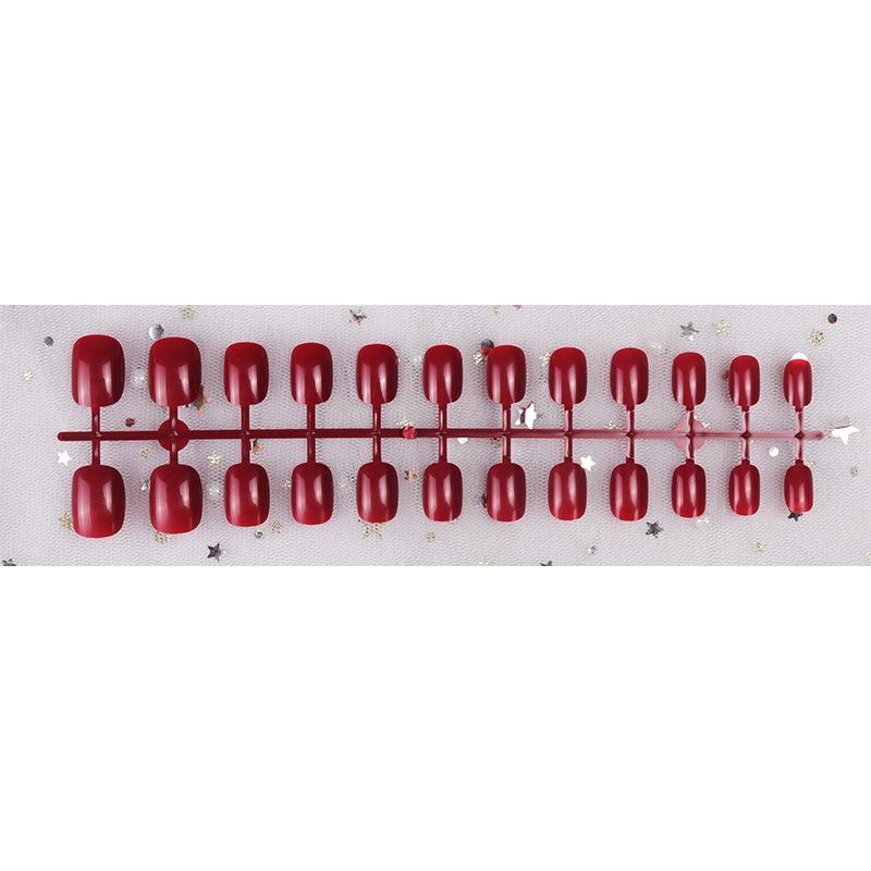 Kurzer runder Kopf Kleine Kinder Falsche Nägel Niedlicher und kleiner Nailart-Patch Ohne Versiegelungsstreifen Nagelstück Falscher Nagel Fertigprodukt