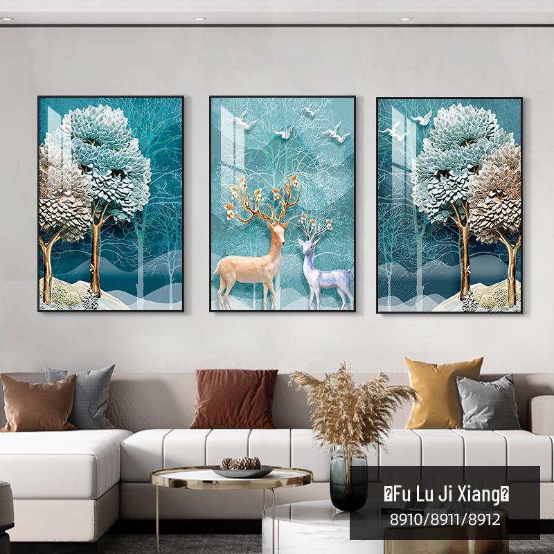 Nordic Minimalist Triptych: Modern Decorative Wall Art for Living Room, Bedroom, or Dining Area