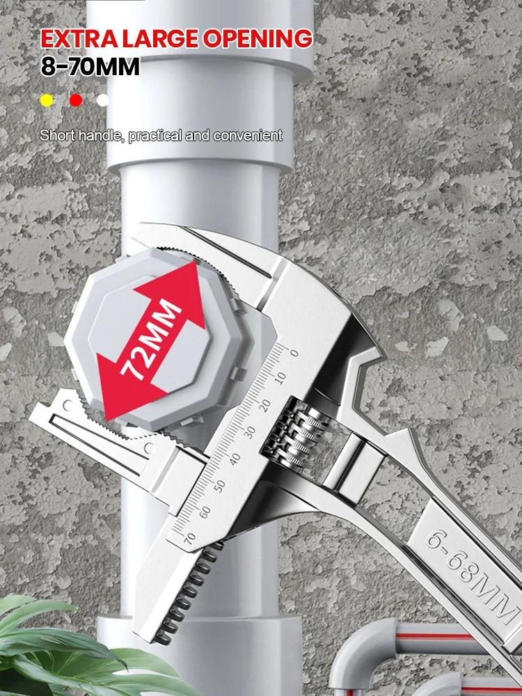 6-68mm Uniwersalny zestaw naprawczy Narzędzia ręczne do łazienki Duży klucz do rur Klucz do nakrętek Klucz nastawny Klucz do narzędzi naprawczych w domu