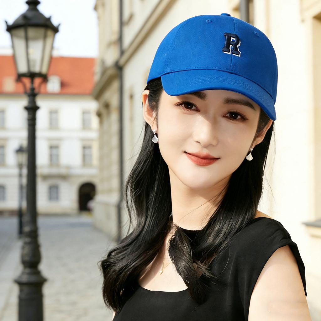 Ethnic Style Baseball Cap With Embroidered Letters Sun Protection For Women