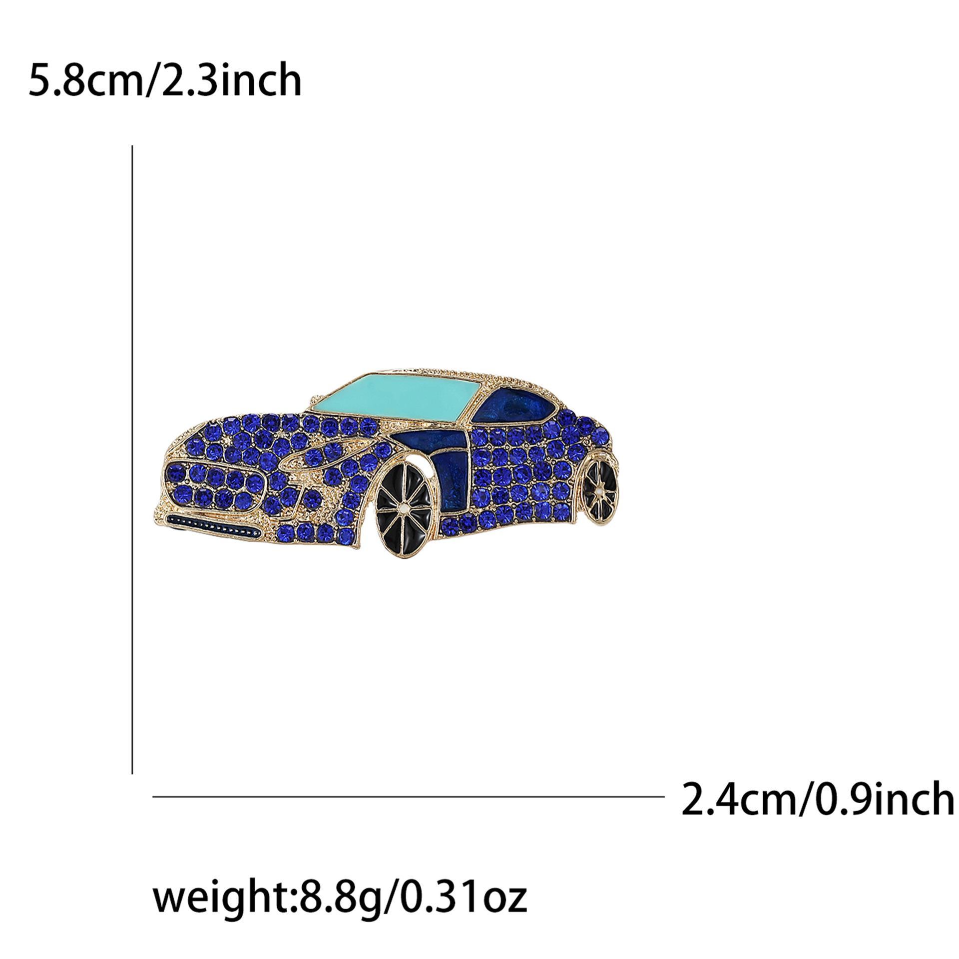 

Модная универсальная брошь из сплава со стразами в виде автомобиля, персонализированная креативная мужская брошь для пальто и корсажа