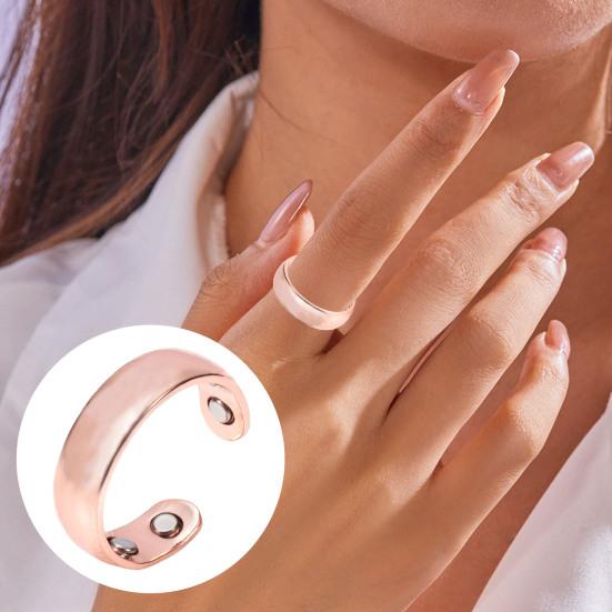 Magnetic Acupressure Ring Zinc Alloy Ring Hypoallergenic Open Design Ring Promotes Sleep Quality Stress Reduction for Men Women