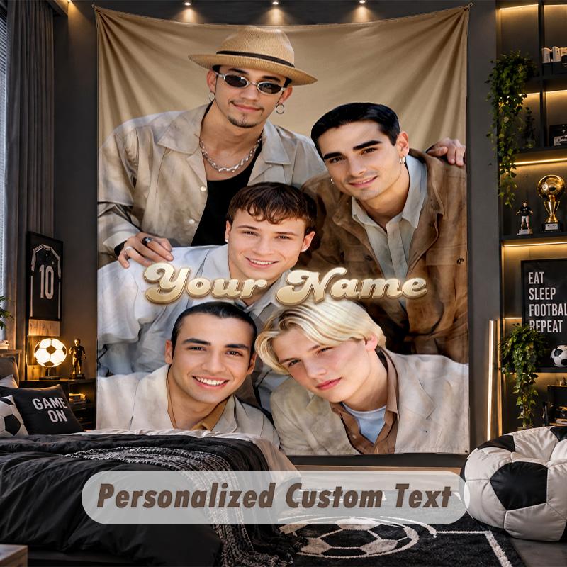 TapestryBackstreet Boys Custom Name Text Personalized Wall Hanging Tapestry Home Wall Decor