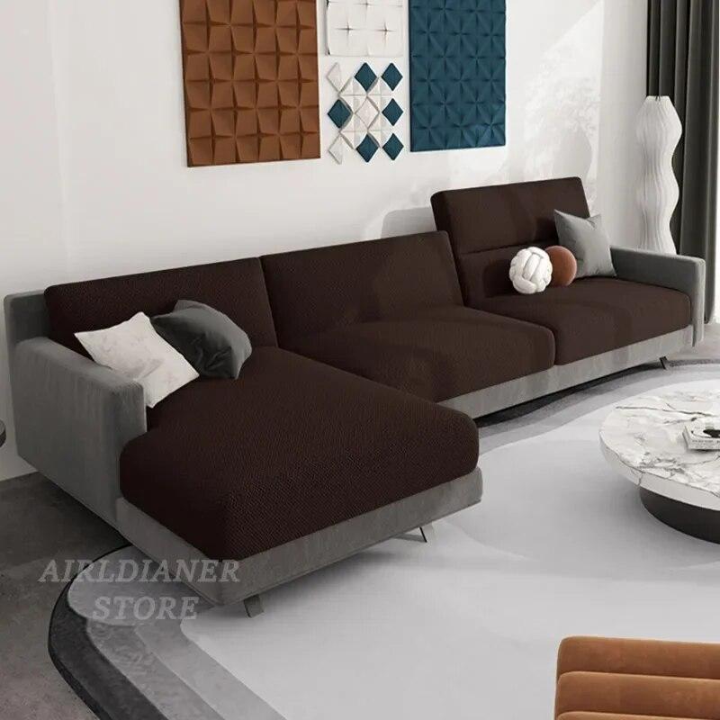 Jacquard Sofa Seat Covers Luxury Plain Sofa Cushion Cover Stretch Washable Sofa Cover Living Room Kids Spandex Home Decoration