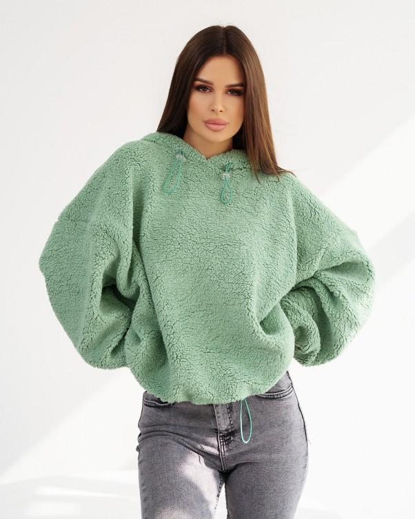 Warmes Woll-Sweatshirt mit Tunnelzug ISSA Plus
