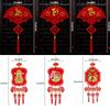 Vietnamese Hanging Pendant Tet Decoration  Lunar Horse Year Hanging Pendant With Tassel Spring Festival Window Ornament