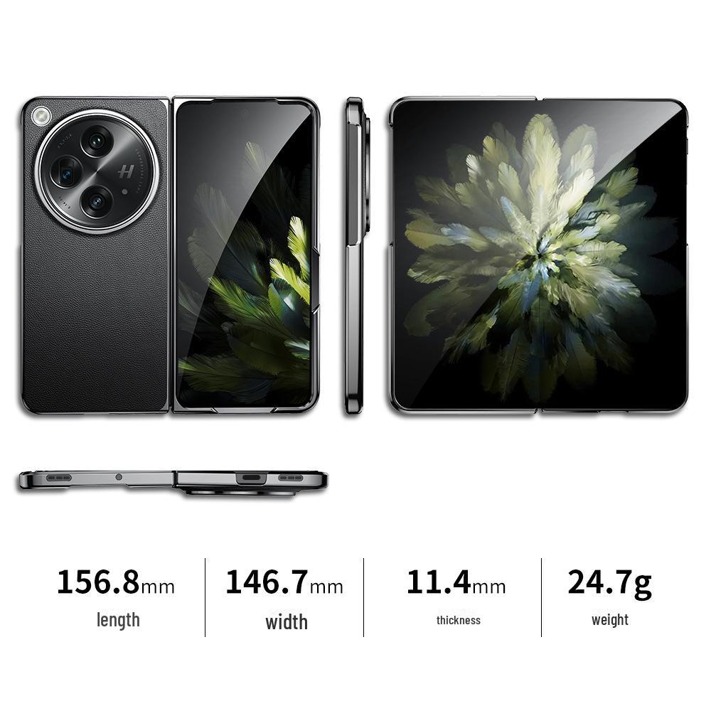 OPPO Find N3 Folding Screen Electroplated Leather Case: Full-Cover, Anti-Fall, with Stand
