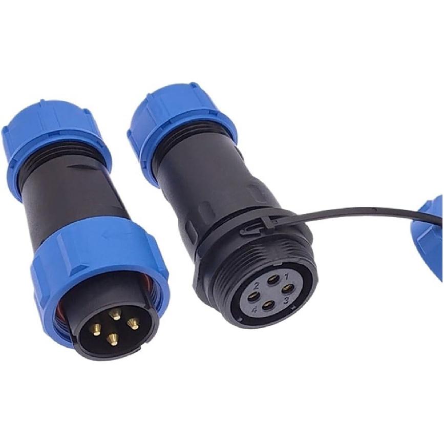 Welding SP21 Waterproof Connectors IP68 Aviation Plug Male Female 2pin 3pin 4pin Screw Connection (SL21-4D)