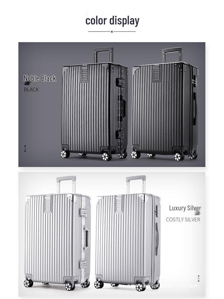 Aluminiowa walizka na kółkach męska i damska z uniwersalnymi kółkami i zamkiem szyfrowym - 20" i 24"