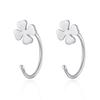 Silver Earrings Women Heart Flower Star Moon Butterfly Shape Decoration Stud