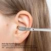 Ear Spoon Double Head Stainless Steel Ergonomic Design Relieve Itching Glossy Rounded Spiral Spring Ear Pick