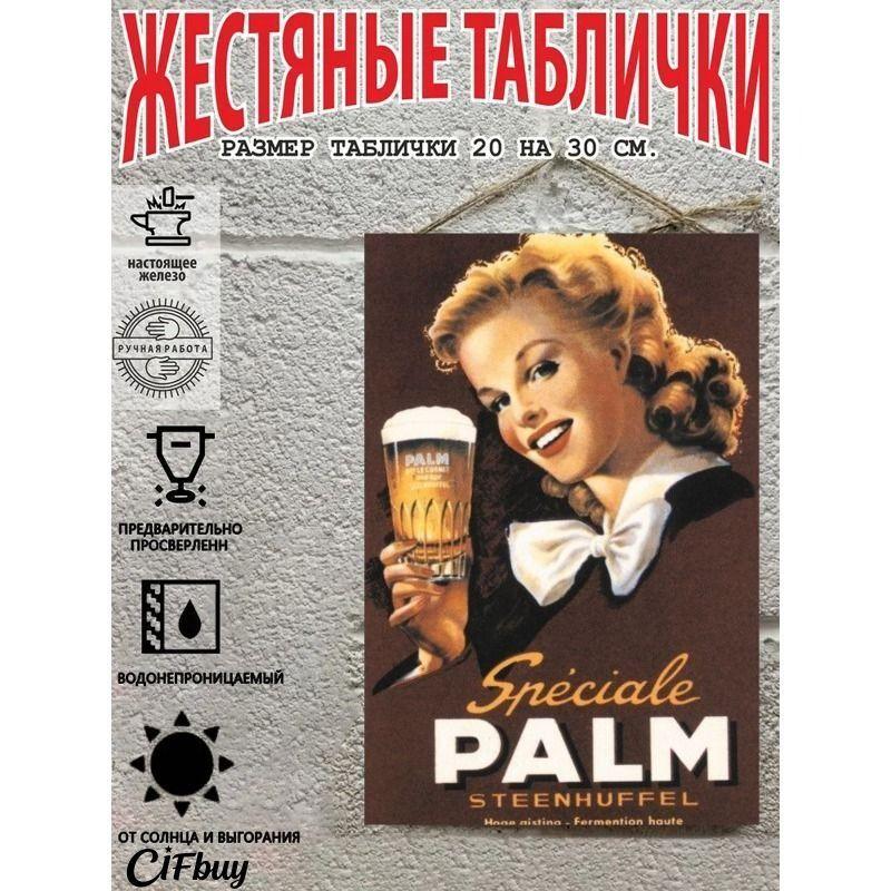 Vintage Metal Beer Sign 20x30cm Wall Decor for Bar Cafe Home