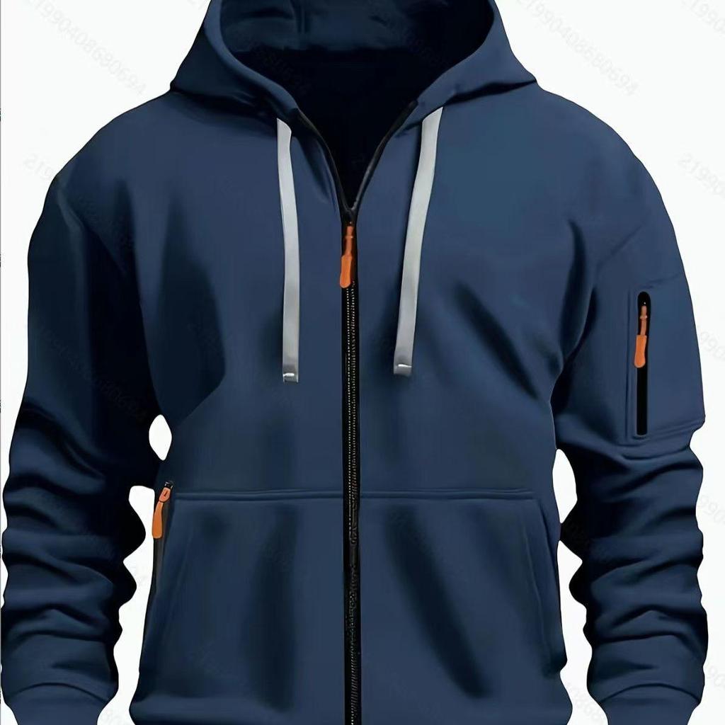 Felpa con cappuccio sportiva trendy europea e americana con zip - Perfetta per l'autunno e l'inverno
