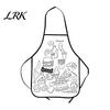 Childrens Drawing Apron Kids DIY Coloring Apron, Washable Food Animal Theme Painting Fabric Color Your Own for Toddlers Boys Girls Children
