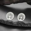 Dawapara Cirkel Levensboom Oorbellen Clear Zirconium Ronde Oorbellen Roestvrij Staal Ierse Sieraden Vriendschapscadeau