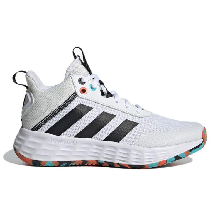 Adidas Own The Game 2.0 Durable Non-Slip Mid-Top Basketball Shoes Kids Sneakers White Black H01556