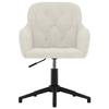 Vidaxl Swivel Dining Chairs, 2 Pcs, Cream, Velvet
