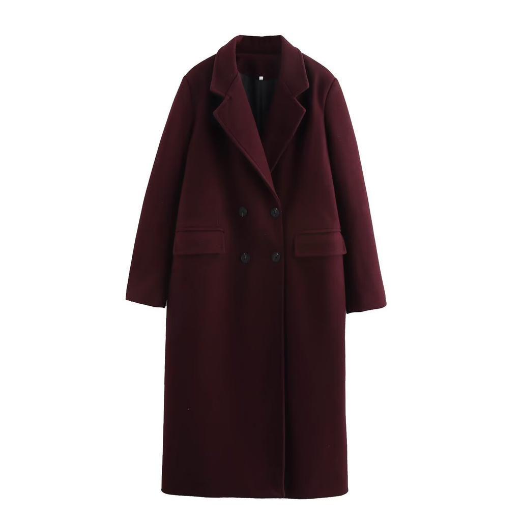 European and American style, new women's clothing, versatile, fashionable and fashionable blended coat coat 9231756