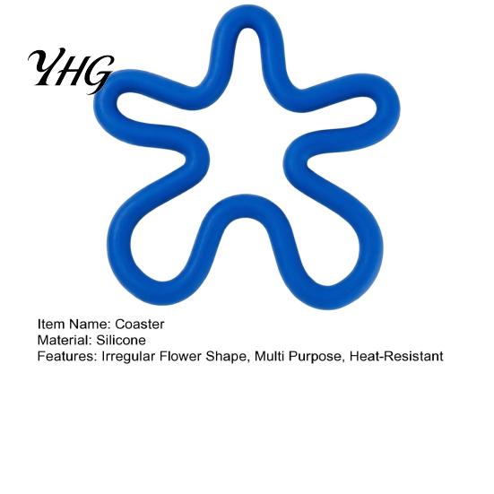 Non Slip Pot Pad Silicone Coaster, Irregular Flower Shape, Kitchen Countertop Protector, Non-slip Shaped Hot Mat Heat Insulation Trivet