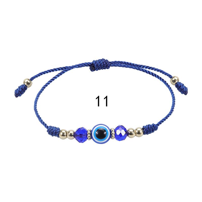 Evil Eye Crystal Beaded Adjustable Bracelet for Boys & Girls