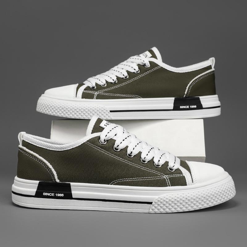 Classic Canvas Shoes Trend Versatile Fashion Men's Board Shoes Soft Sole Comfortable Summer New Breathable Mesh Student Shoes