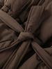 Giacca imbottita da donna con colletto alto e maniche lunghe, tinta unita, lunghezza in vita, calda e alla moda, autunno inverno 2026