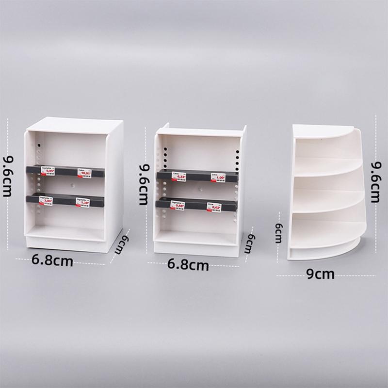 Dollhouse Miniature Supermarket Empty Shelf Mini Display Stand Storage Rack Model Toy Decor