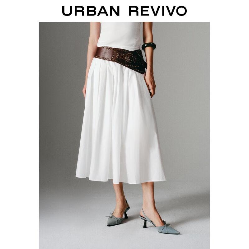 UR2025 Women s Pleated High-Waist Draped Skirt XXS