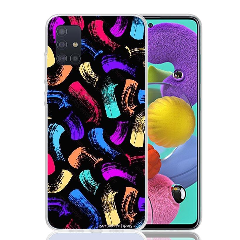 Simple Pattern Graffiti Phone Case for Samsung Galaxy A52 A51 A50S A12 A22 A32 A72 A10S A30S A31 A71 Note 20 Ultra 10 Plus S10 G