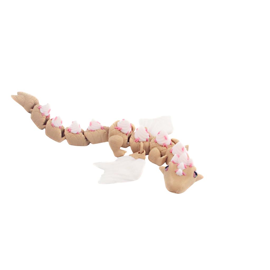 3D Printing Two Ice Cream Dragons, With Movable Joints And Feet, Decorative Ornaments, Entertainment Toys, And Gifts