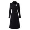 Teluoman New Chinese Style Professional Wool Blend Overcoat